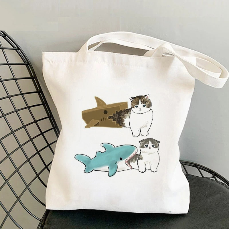 Cat Shark Shopping Bag - Orchid Unique