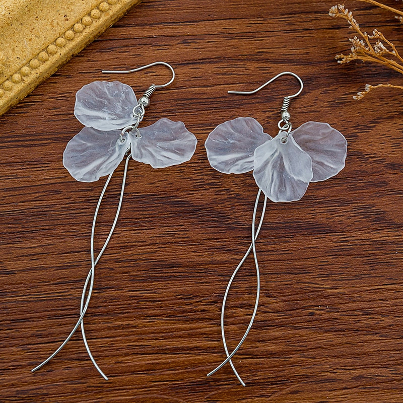 Multicolored Long Drop Earrings - Orchid Unique