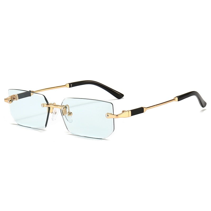 Rectangular Rimless Sunglasses - Orchid Unique