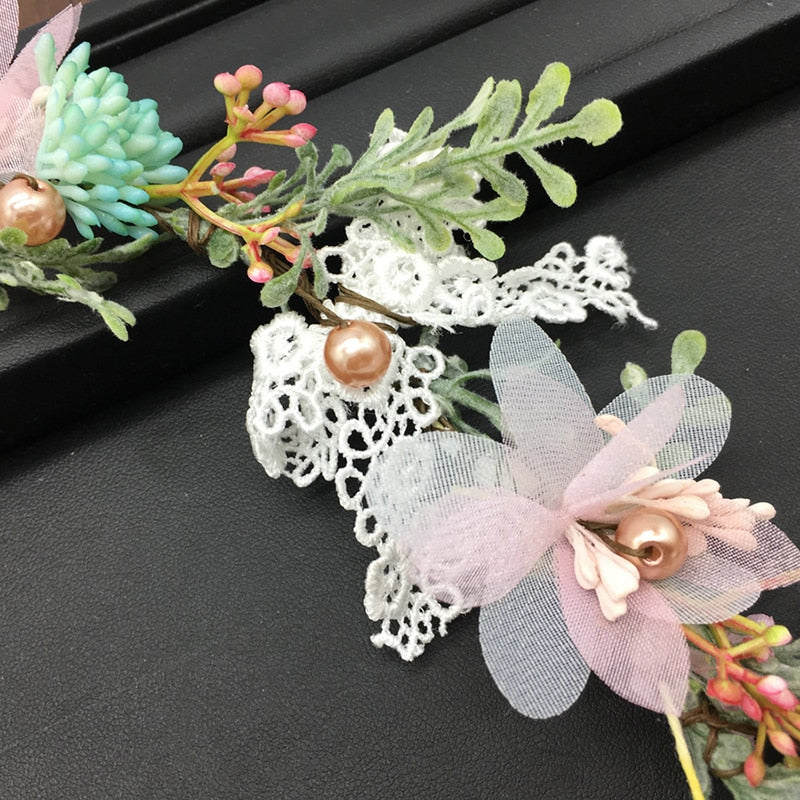 Gorgeous Flower Headbands Braided Hair - Orchid Unique