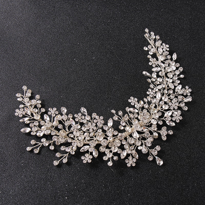 Rhinestone Wedding Headbands For Bride Crystal Headband Hair Accessories Wedding Crystal Hair Band Bridesmaid Head Jewelry Gift - Orchid Unique