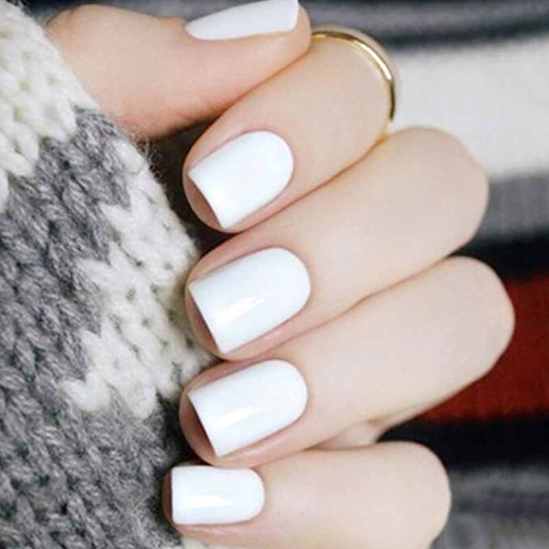 Light Color Solid Fake Nails - Orchid Unique