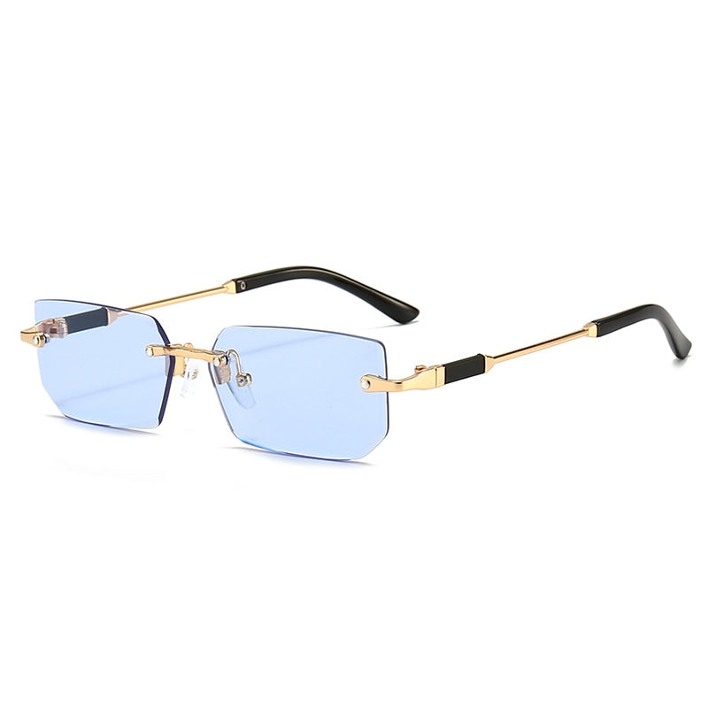 Rectangular Rimless Sunglasses - Orchid Unique