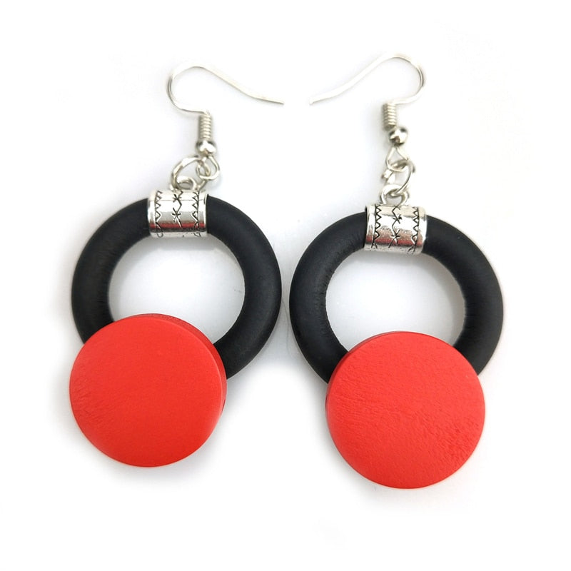 Gothic Wood Earrings - Orchid Unique