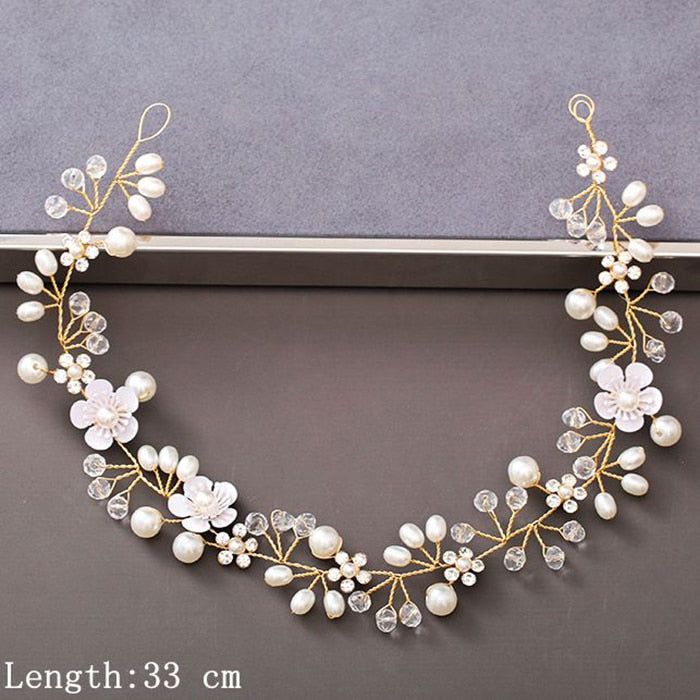 Pearl Rhinestone  Headband - Orchid Unique