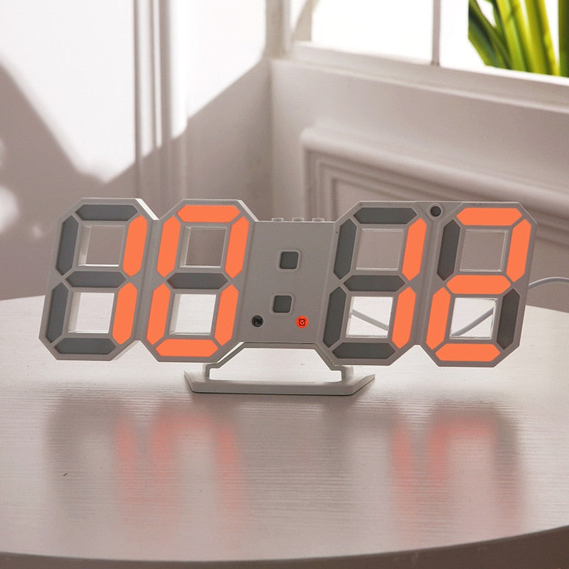 Digital 3D LED Alarm Clock - Orchid Unique