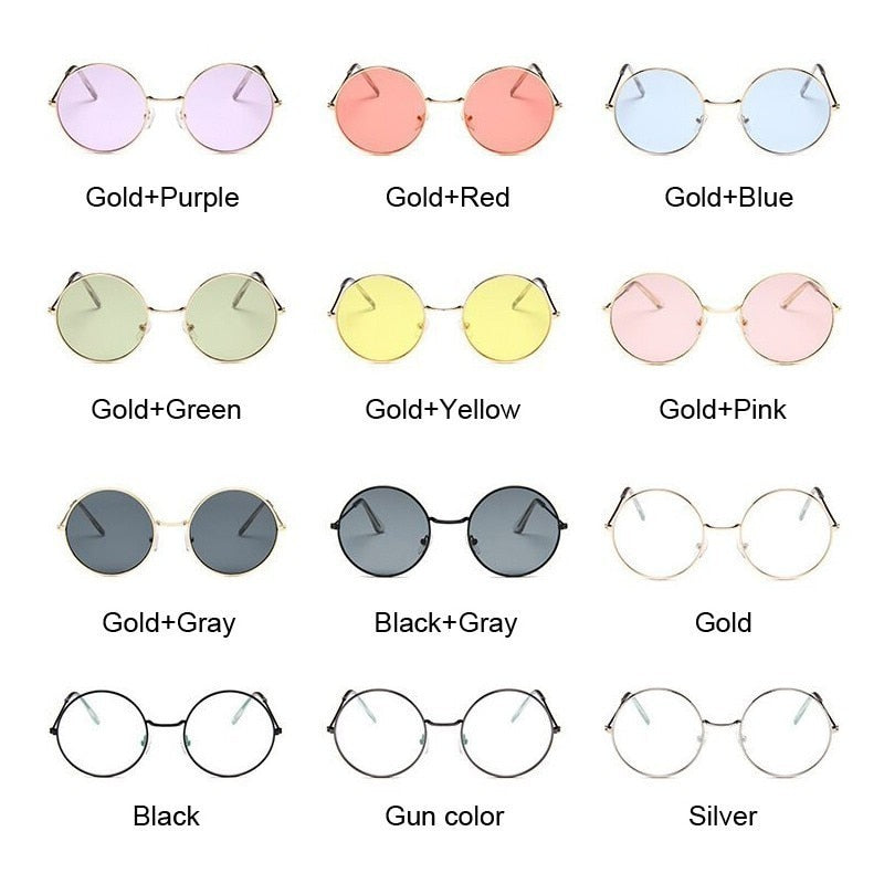 Retro Round Sunglasses - Orchid Unique