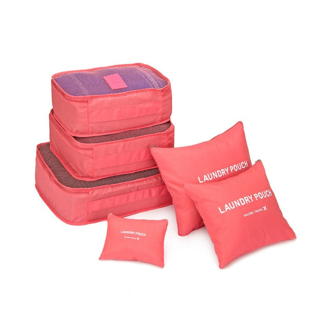 6Pcs set Organizer Travel Bags - Orchid Unique