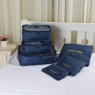 6Pcs set Organizer Travel Bags - Orchid Unique