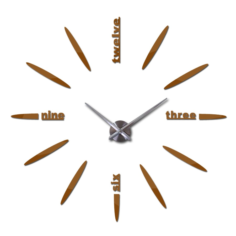 DIY 3D Acrylic Wall Clock Stickers - Orchid Unique