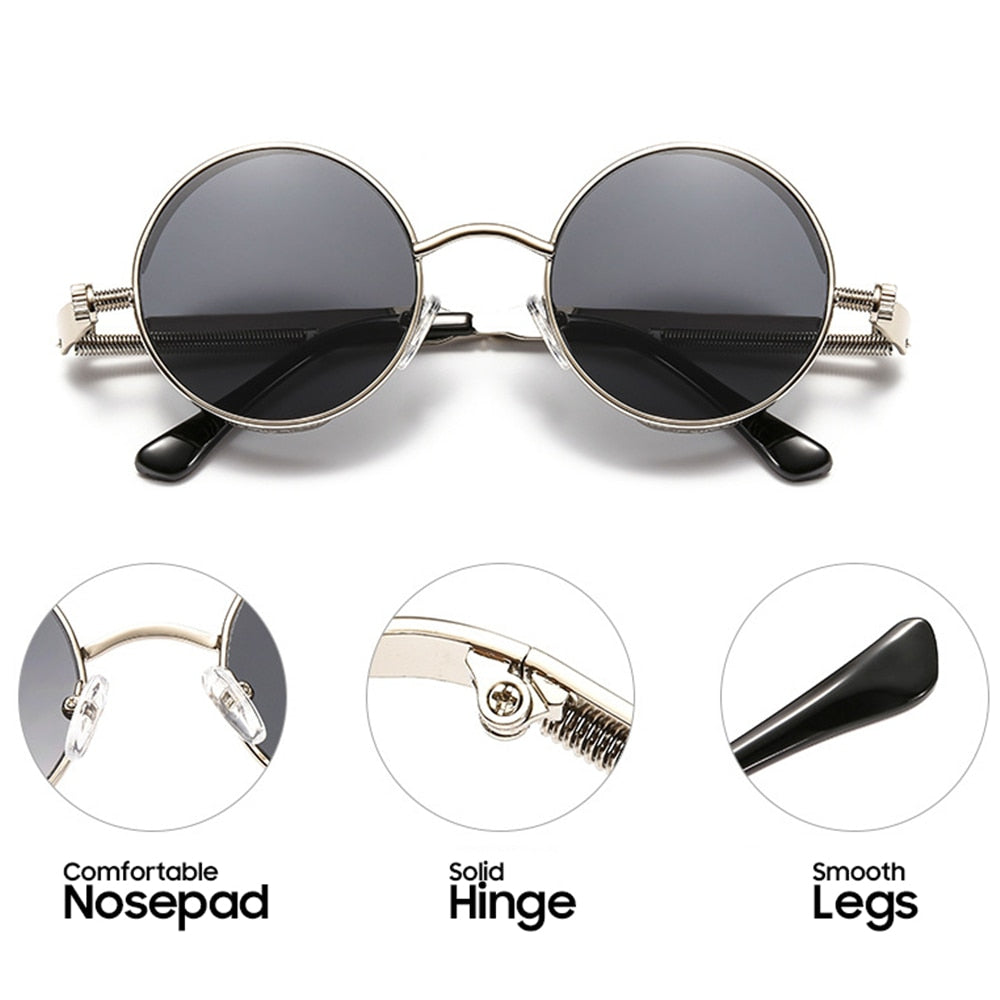 Vintage Steampunk Red Sunglasses - Orchid Unique