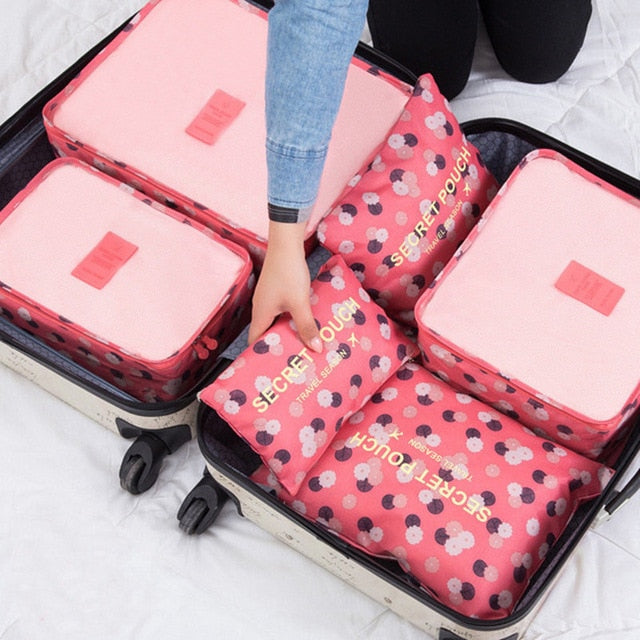 6Pcs set Organizer Travel Bags - Orchid Unique