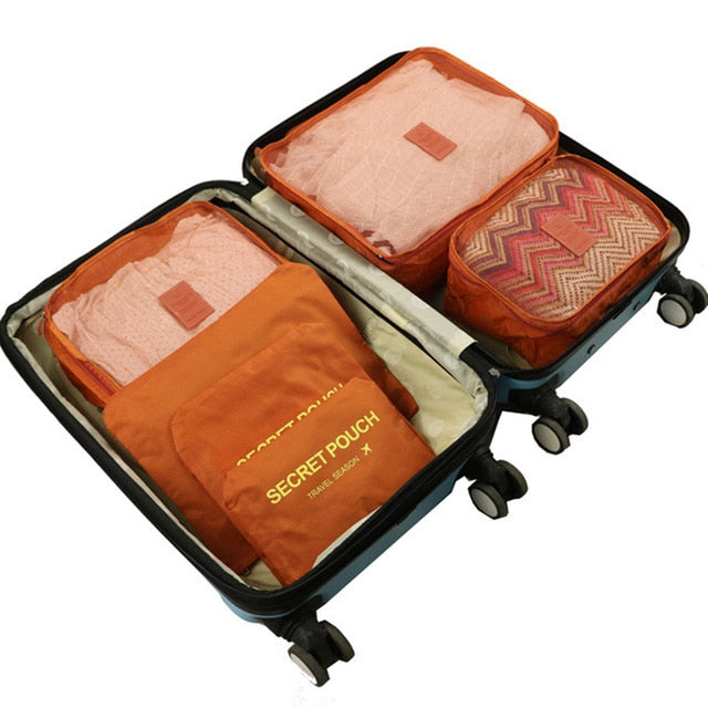6Pcs set Organizer Travel Bags - Orchid Unique