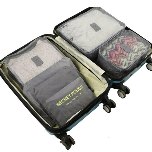 6Pcs set Organizer Travel Bags - Orchid Unique
