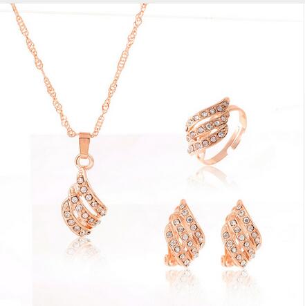 TRENDY jewelry sets bridal gold color,crystal - Orchid Unique