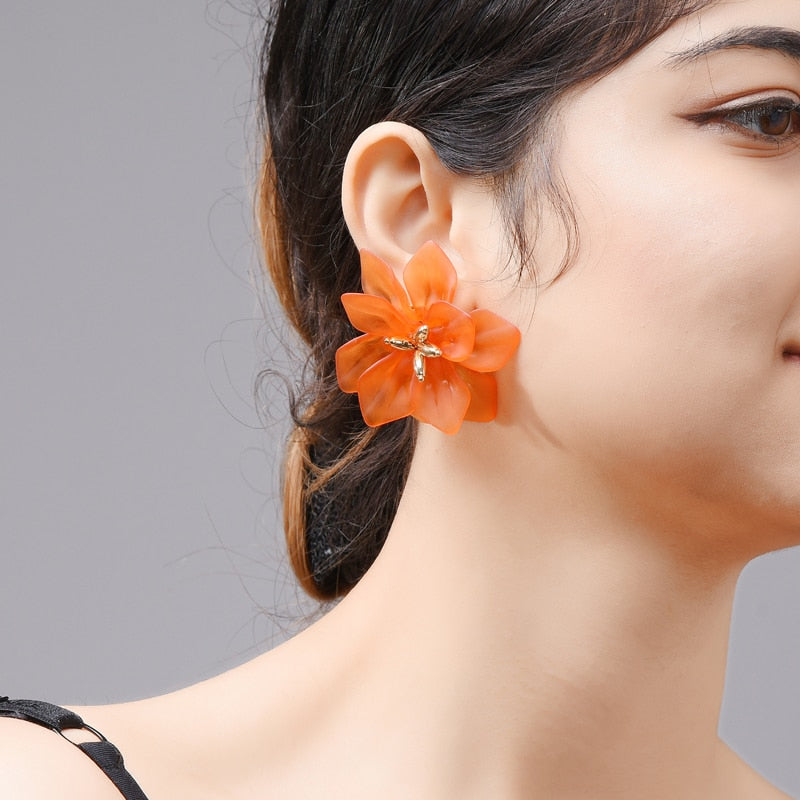 Cute Flower Earrings - Orchid Unique