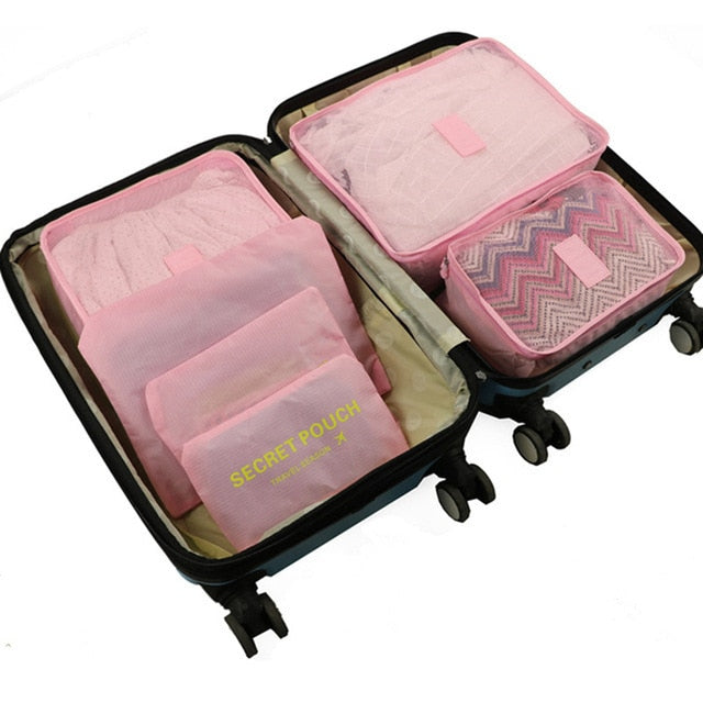 6Pcs set Organizer Travel Bags - Orchid Unique