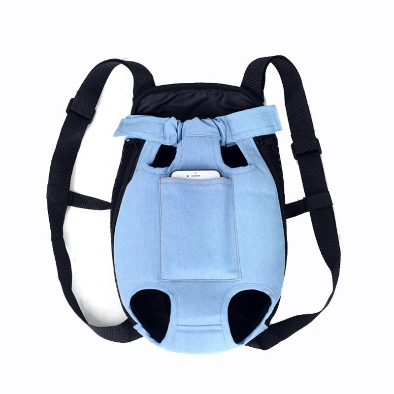 Denim Pet Dog Backpack - Orchid Unique