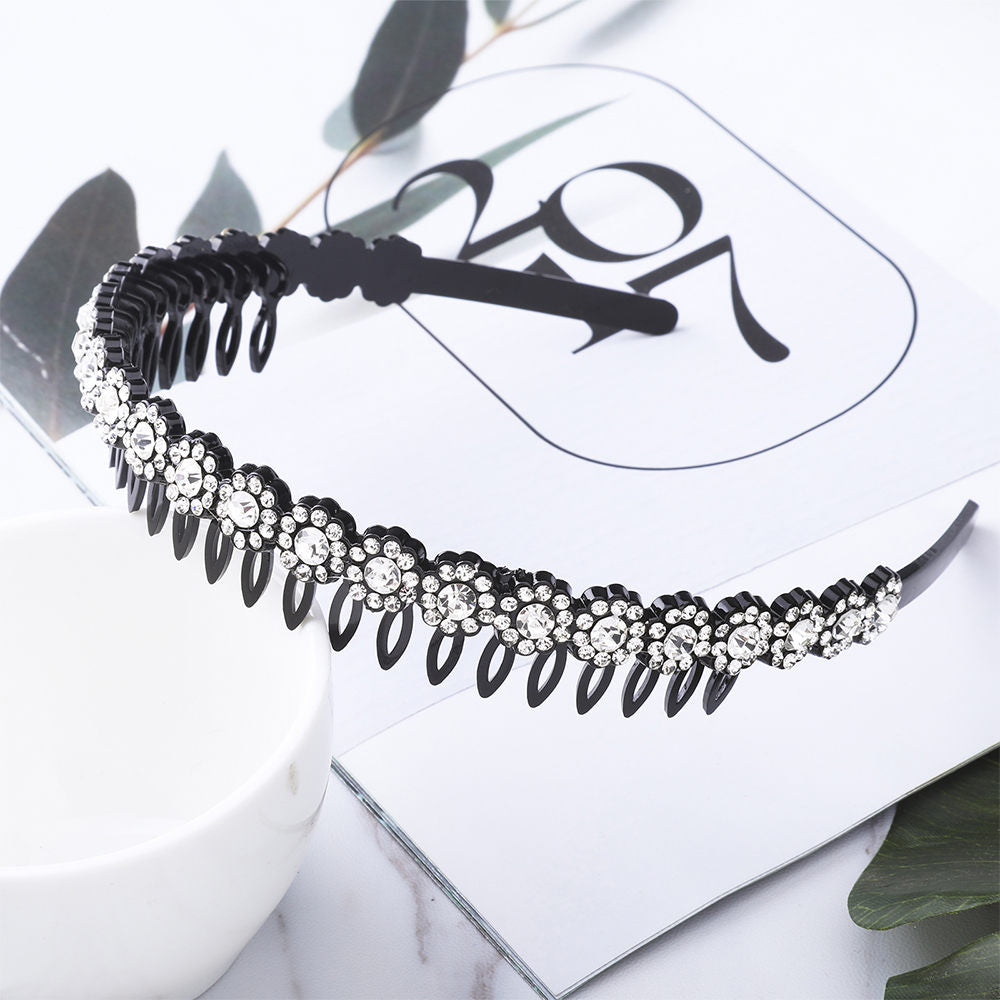 Hairbands Bezel Colorful Rhinestone - Orchid Unique