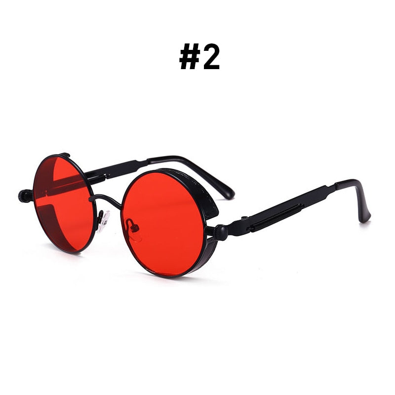 Vintage Steampunk Red Sunglasses - Orchid Unique