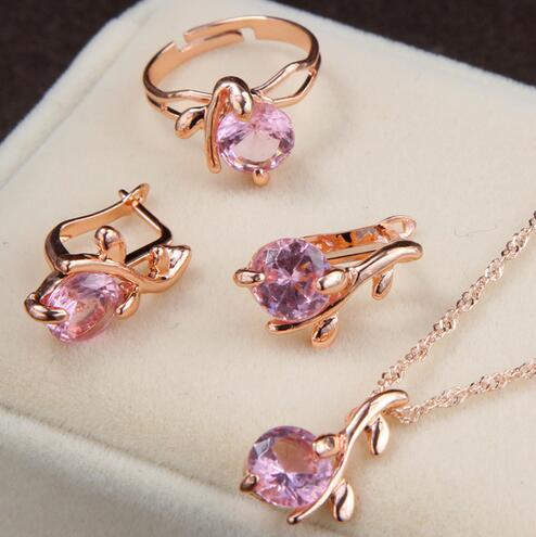 TRENDY jewelry sets bridal gold color,crystal - Orchid Unique