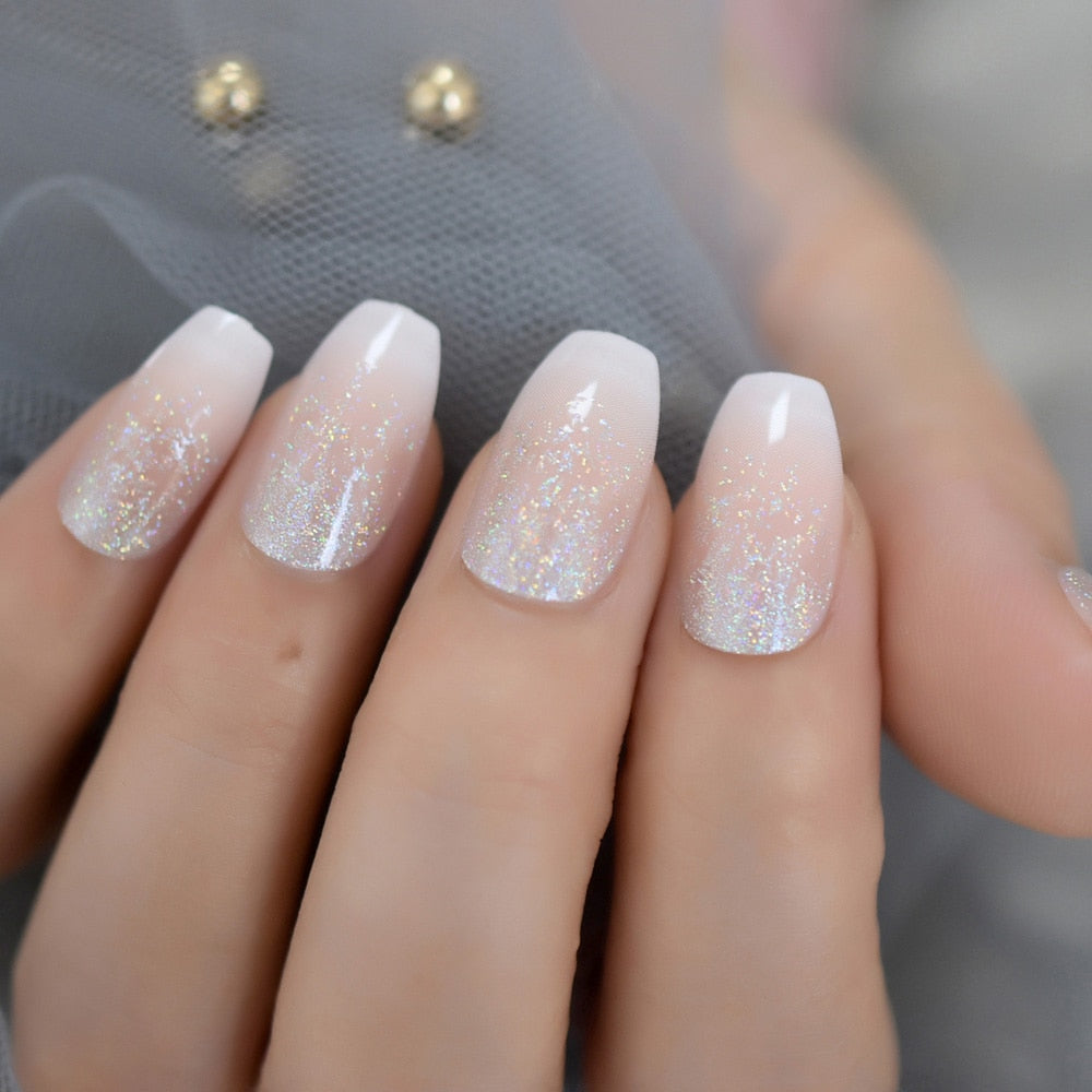 French Ballerina Coffin False Nails - Orchid Unique