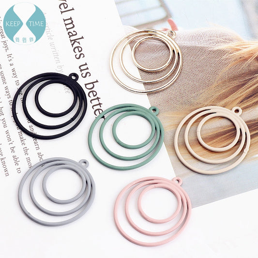 Handmade Round Circle Earrings - Orchid Unique