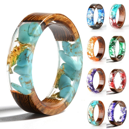 Handmade Dried Flower Epoxy Ring - Orchid Unique