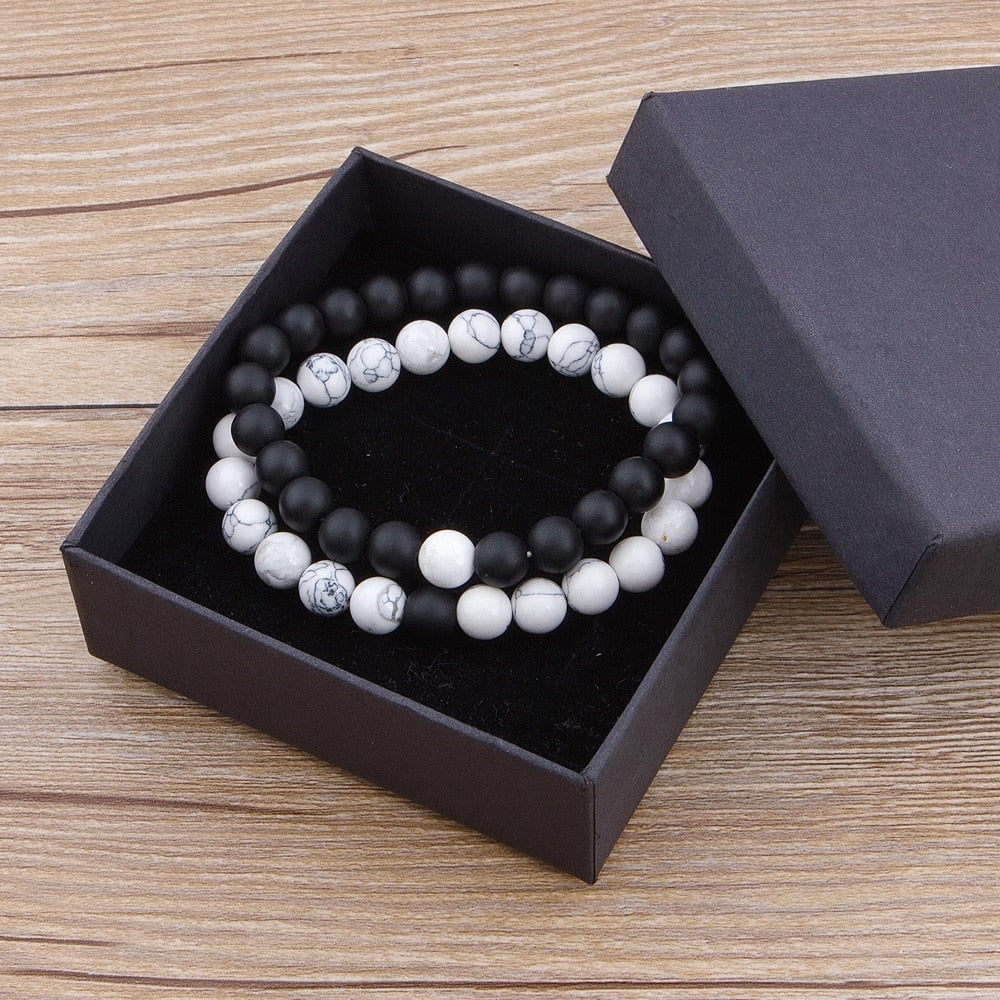 Custom Natural Stone Bead Bracelet - Orchid Unique
