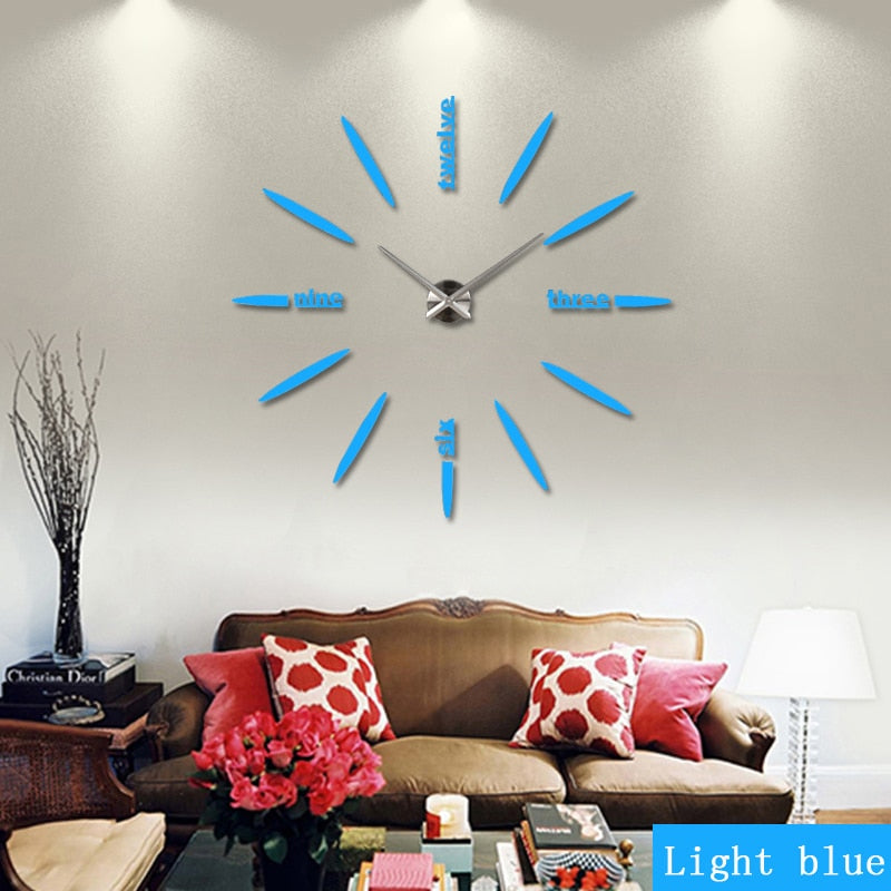 DIY 3D Acrylic Wall Clock Stickers - Orchid Unique