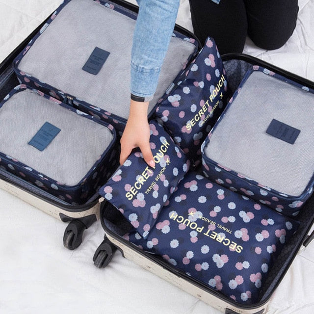 6Pcs set Organizer Travel Bags - Orchid Unique