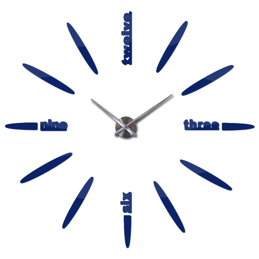 DIY 3D Acrylic Wall Clock Stickers - Orchid Unique