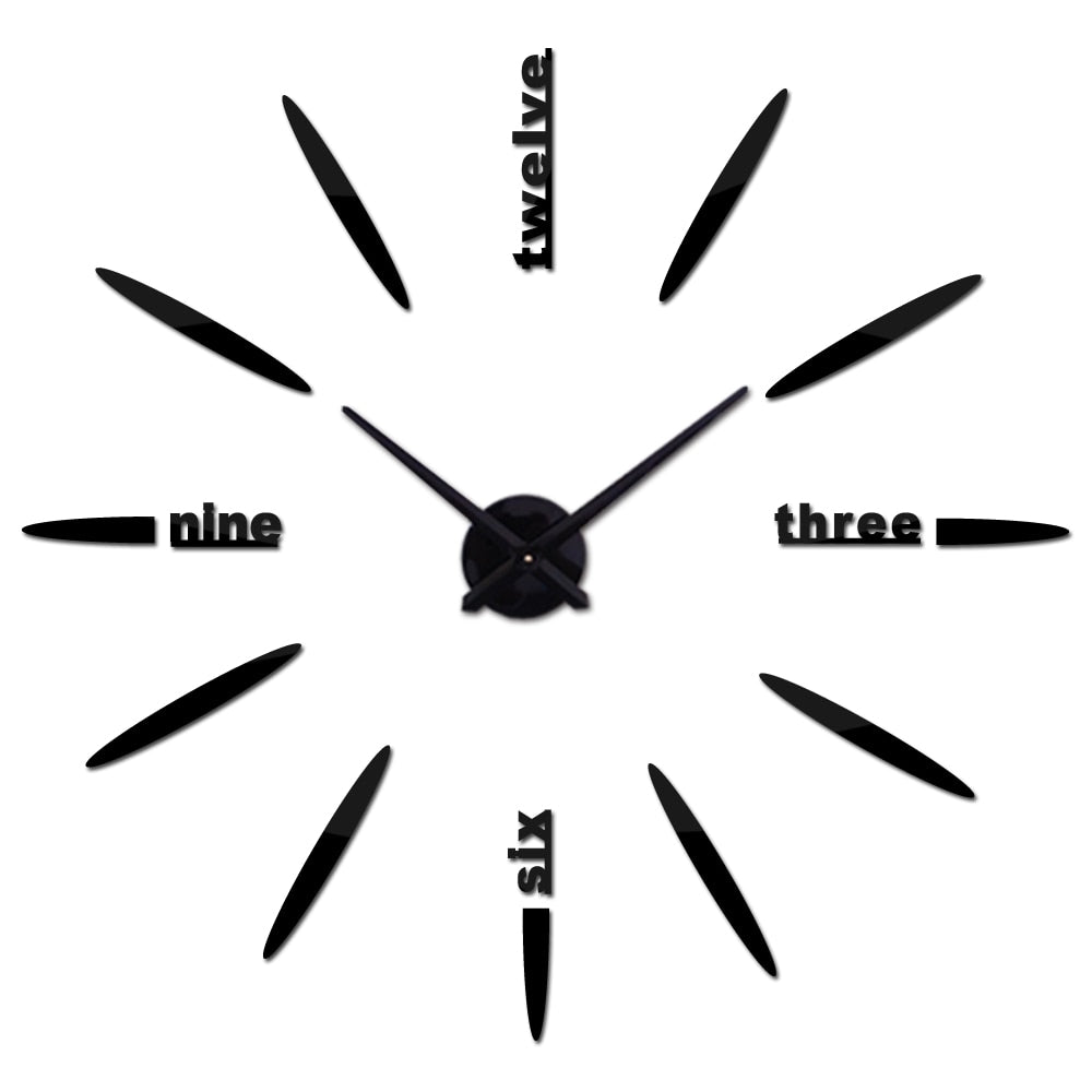 DIY 3D Acrylic Wall Clock Stickers - Orchid Unique