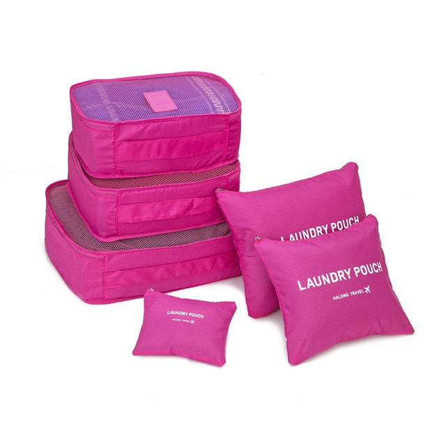 6Pcs set Organizer Travel Bags - Orchid Unique