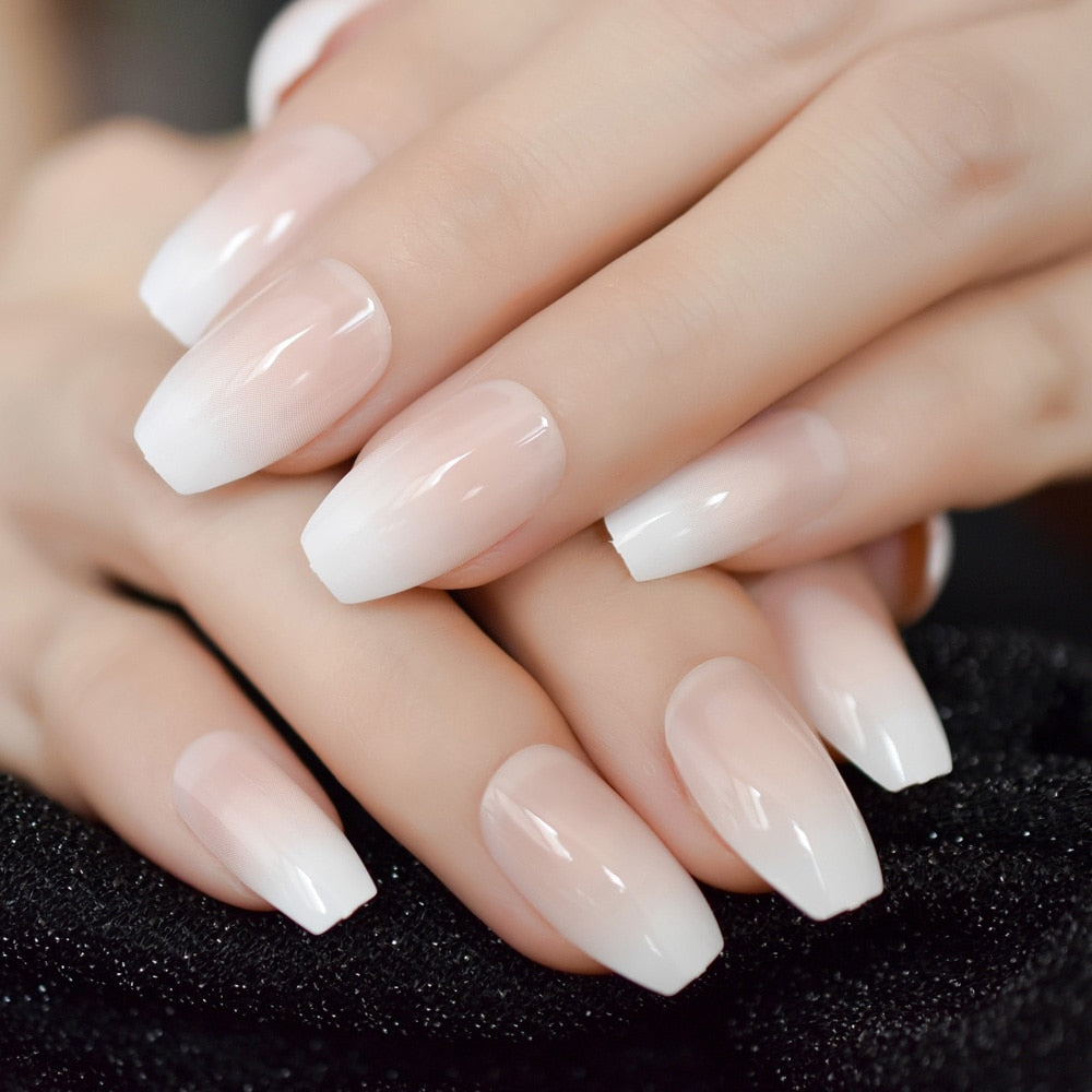 French Ballerina Coffin False Nails - Orchid Unique
