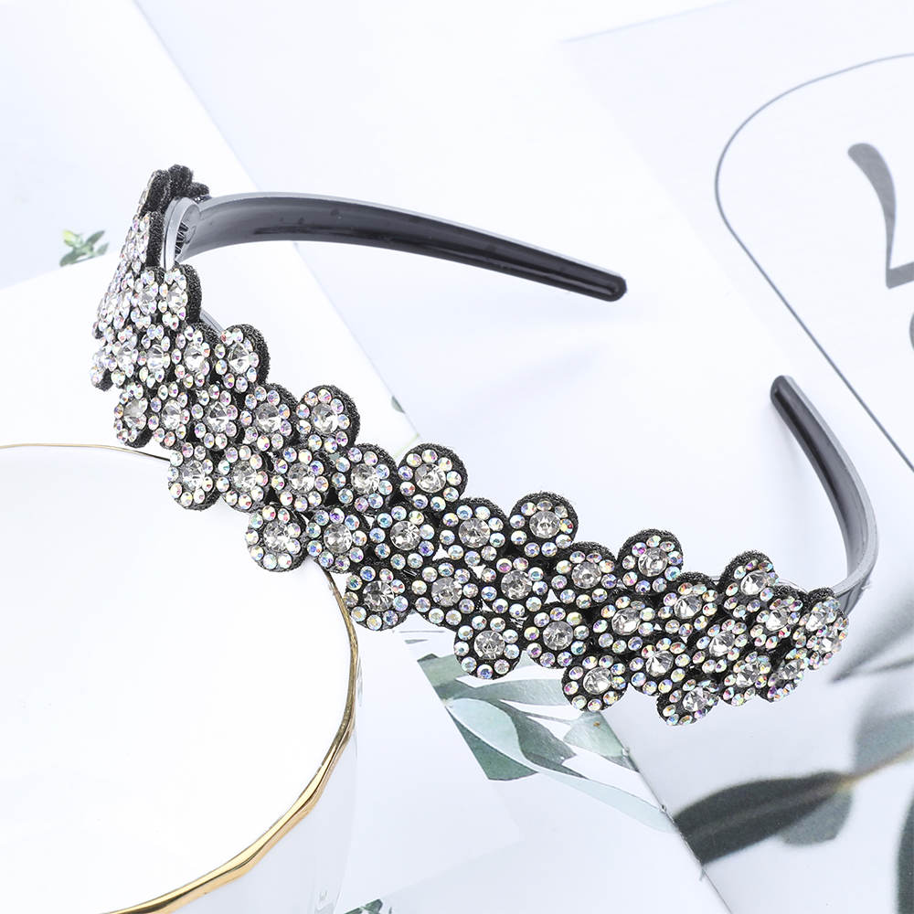 Hairbands Bezel Colorful Rhinestone - Orchid Unique