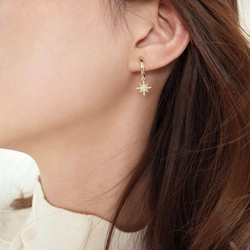 Moon Hoop Earrings - Orchid Unique