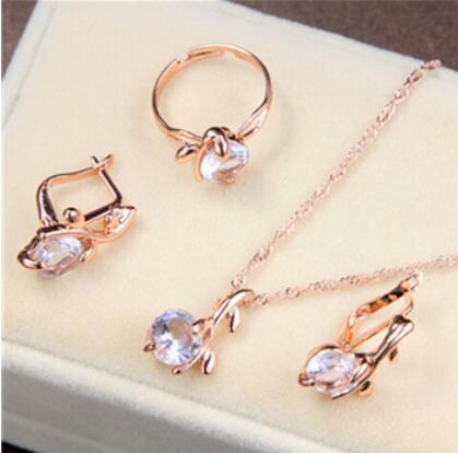 TRENDY jewelry sets bridal gold color,crystal - Orchid Unique