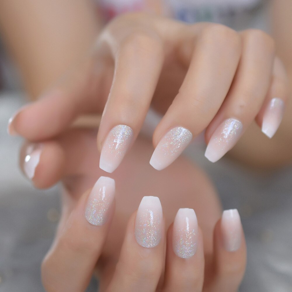 French Ballerina Coffin False Nails - Orchid Unique