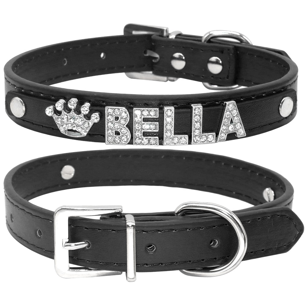 Rhinestone pup collar - Orchid Unique