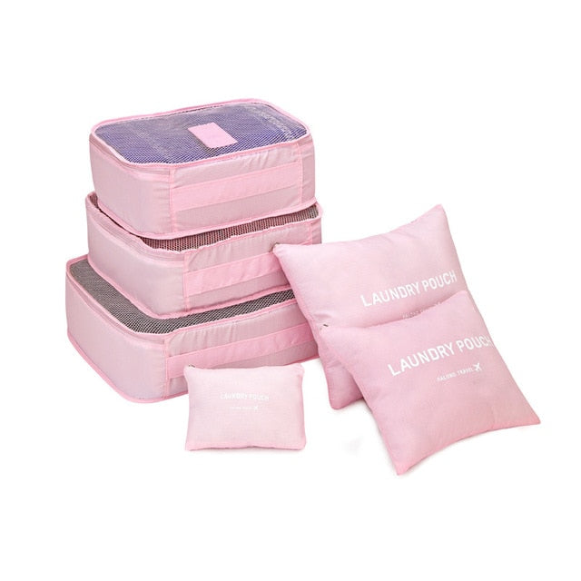 6Pcs set Organizer Travel Bags - Orchid Unique