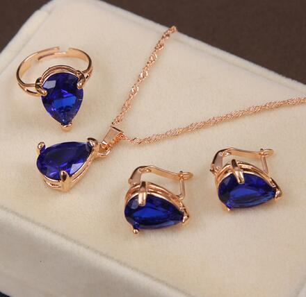 TRENDY jewelry sets bridal gold color,crystal - Orchid Unique