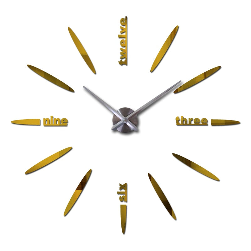 DIY 3D Acrylic Wall Clock Stickers - Orchid Unique
