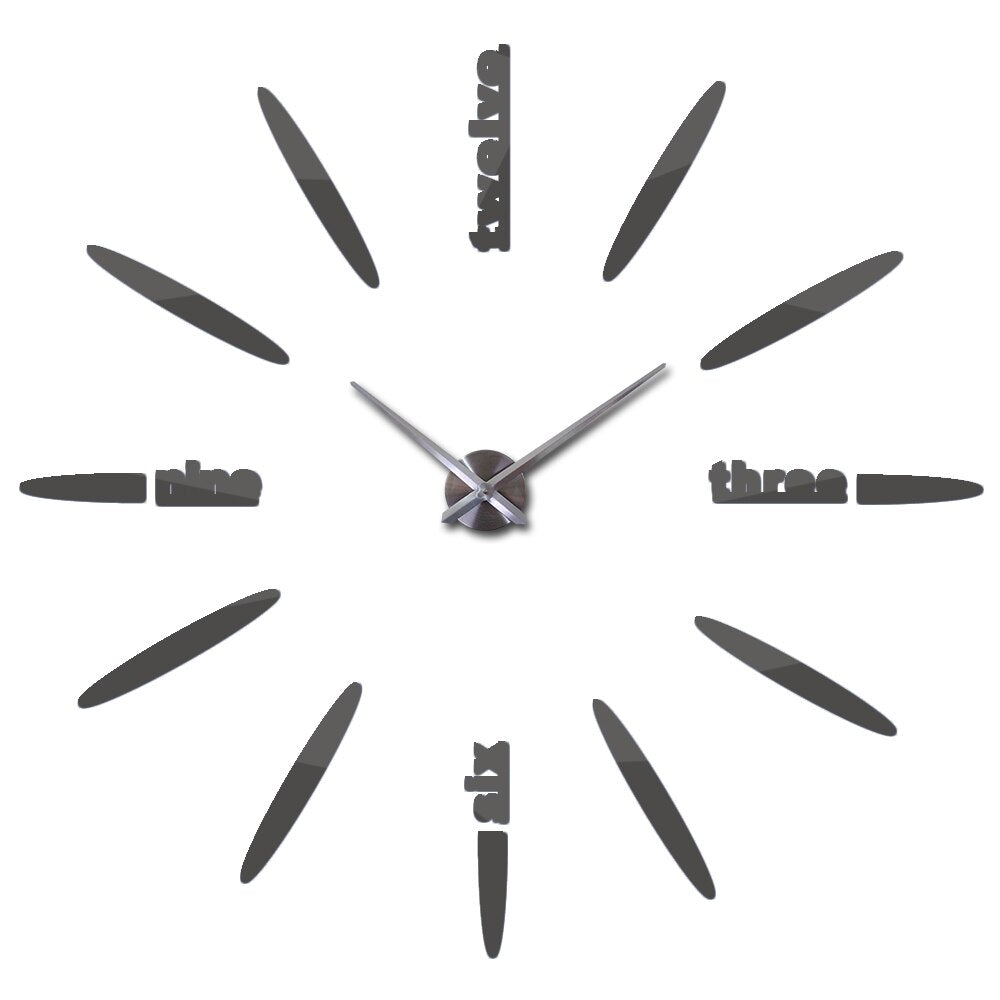 DIY 3D Acrylic Wall Clock Stickers - Orchid Unique