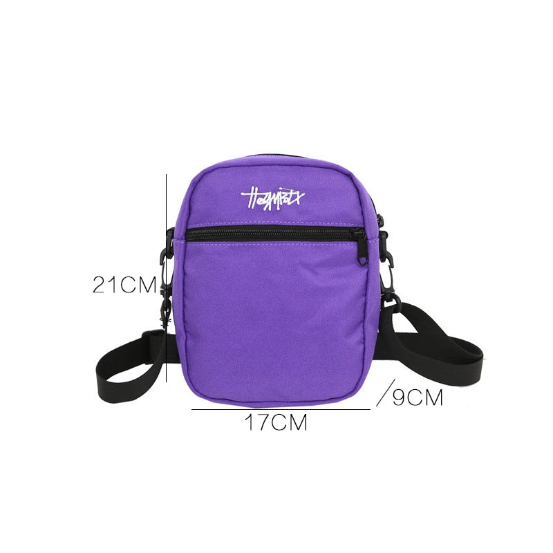 Casual Simple Messenger Bag Hip Hop Style - Orchid Unique