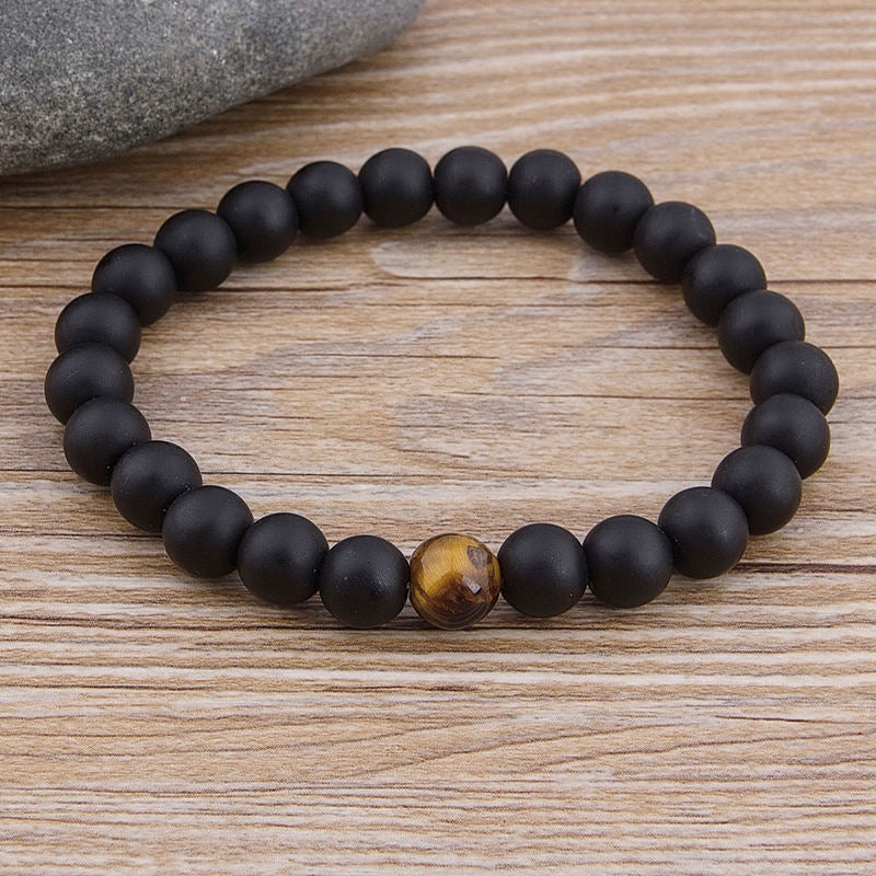 Custom Natural Stone Bead Bracelet - Orchid Unique