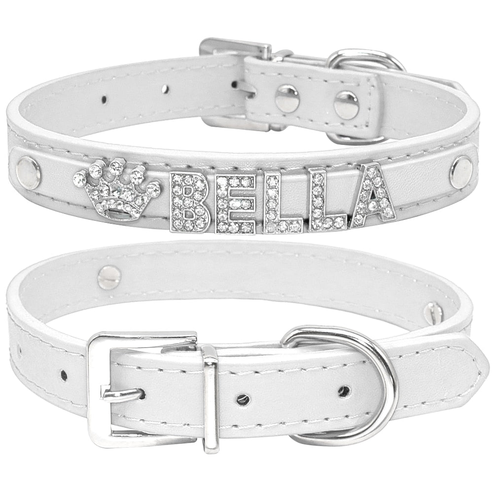 Rhinestone pup collar - Orchid Unique