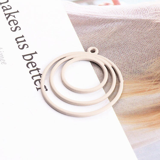 Handmade Round Circle Earrings - Orchid Unique