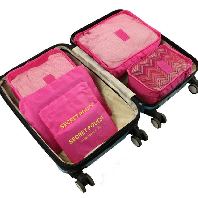 6Pcs set Organizer Travel Bags - Orchid Unique