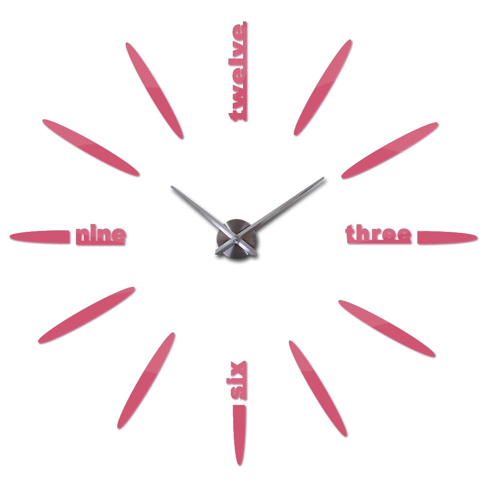 DIY 3D Acrylic Wall Clock Stickers - Orchid Unique